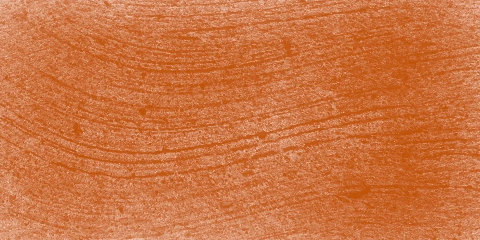 Warm terracotta orange brushed wood grain texture
