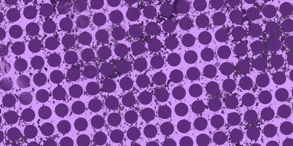 Dark purple circles stamped over light lavender grunge texture